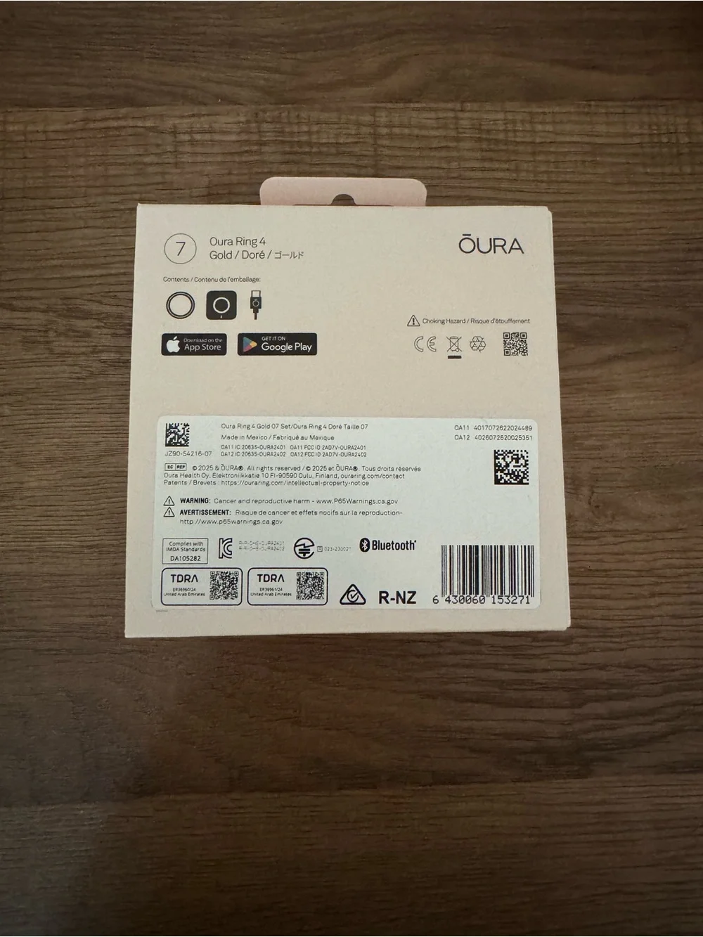 Oura Ring Series 4 - Gold (Size 7)